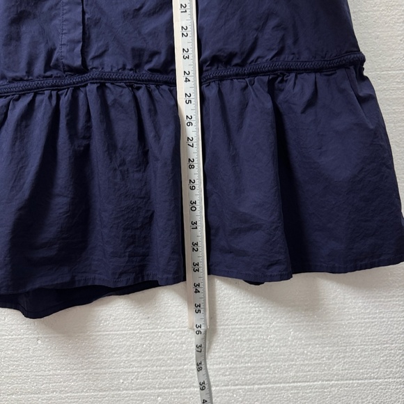 FATE Navy Puff Sleeve Ruffle Hem Mini Women Dress Large Cottagecore Fairy Casual - Picture 6 of 9